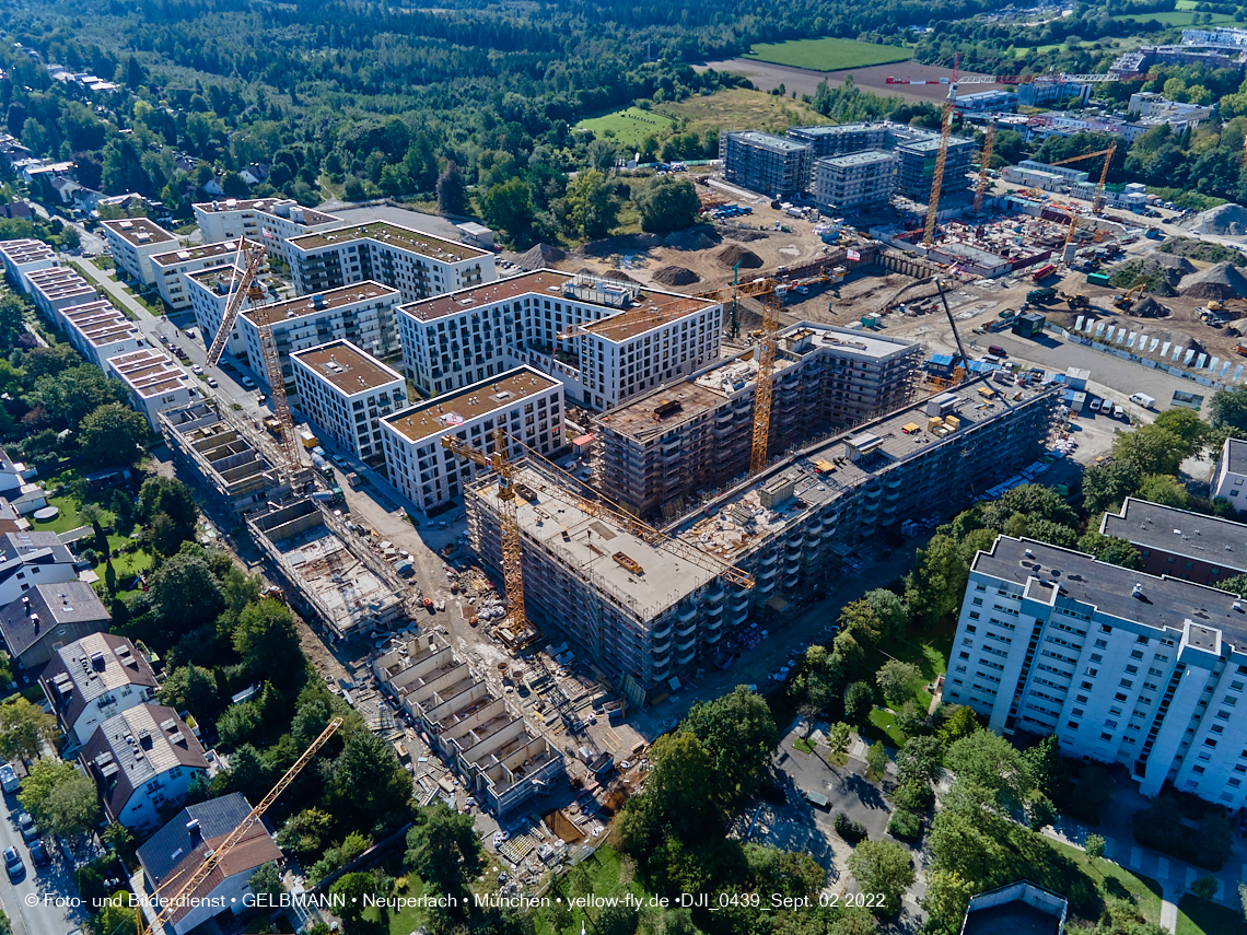 02.09.2022 - Baustelle Alexisquartier und Pandion Verde in Neuperlach